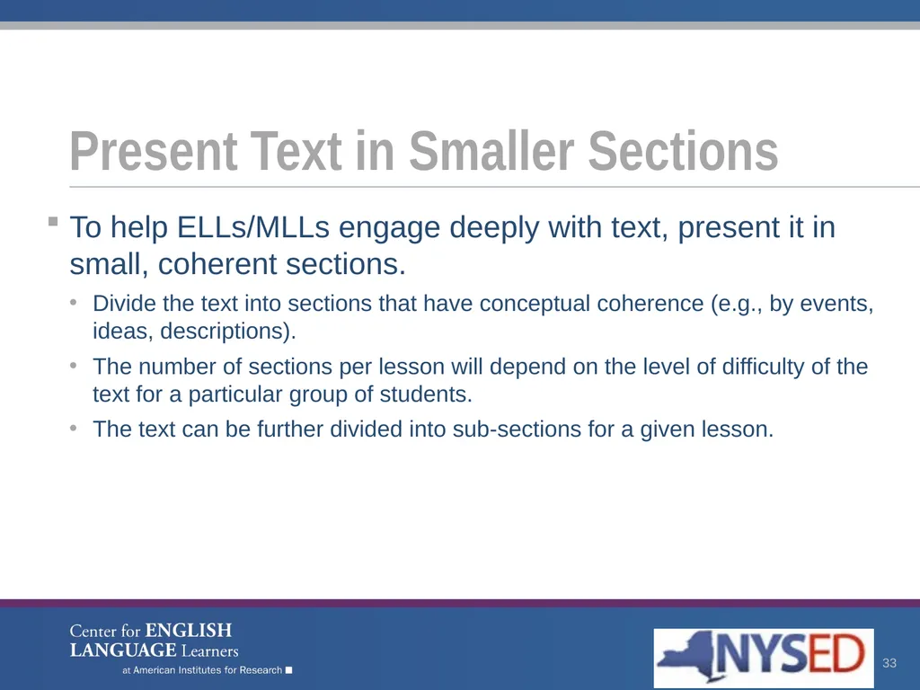 Enhancing Comprehension for English Language - slide 33 of 73