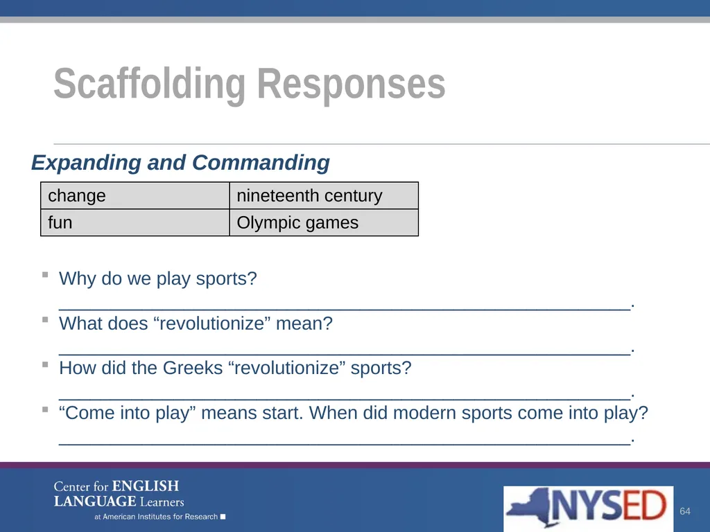Enhancing Comprehension for English Language - slide 64 of 73
