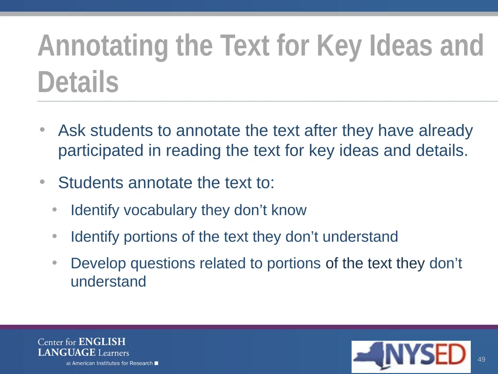 Enhancing Comprehension for English Language - slide 49 of 73