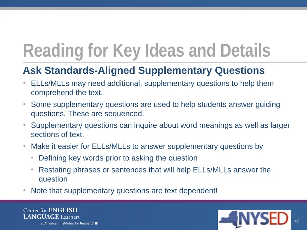 Enhancing Comprehension for English Language - slide 43 of 73