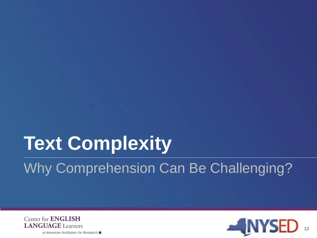 Enhancing Comprehension for English Language - slide 12 of 73