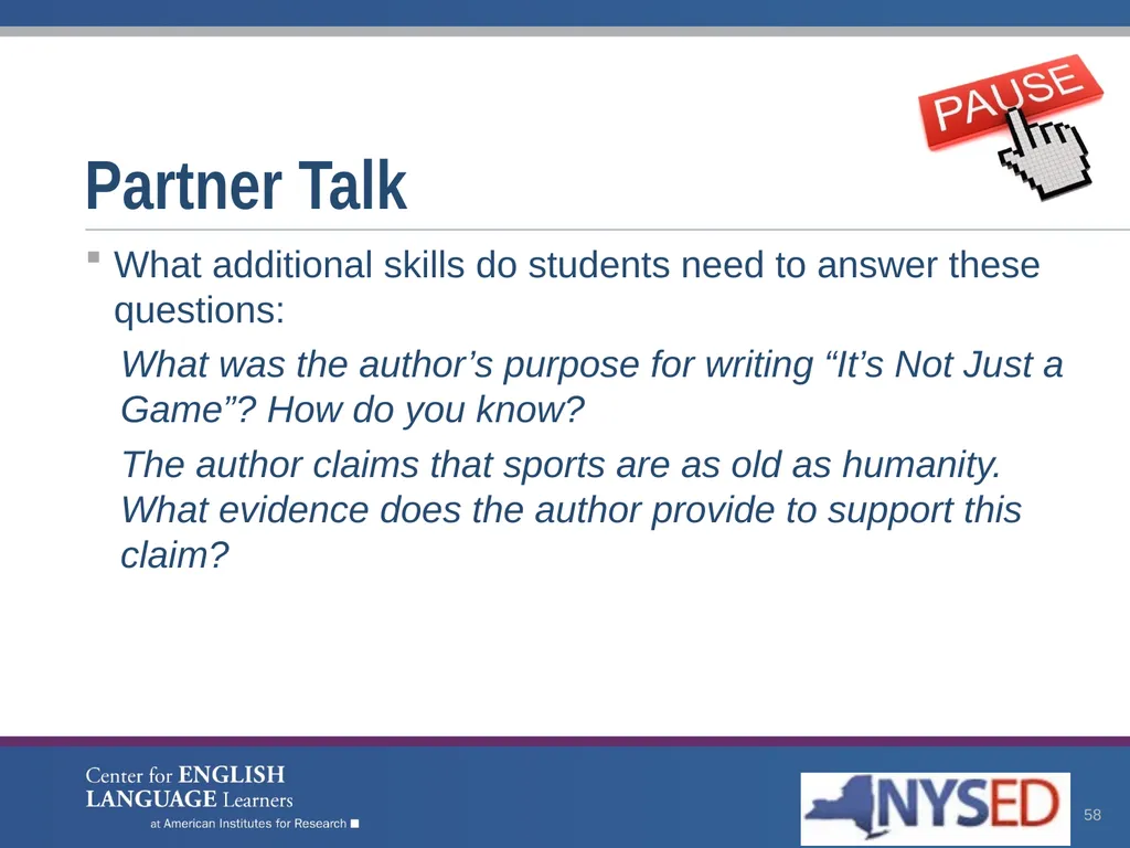 Enhancing Comprehension for English Language - slide 58 of 73