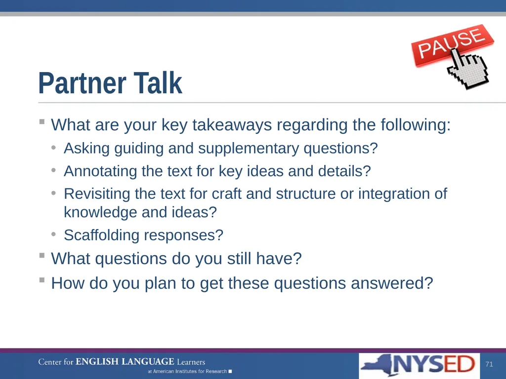 Enhancing Comprehension for English Language - slide 71 of 73