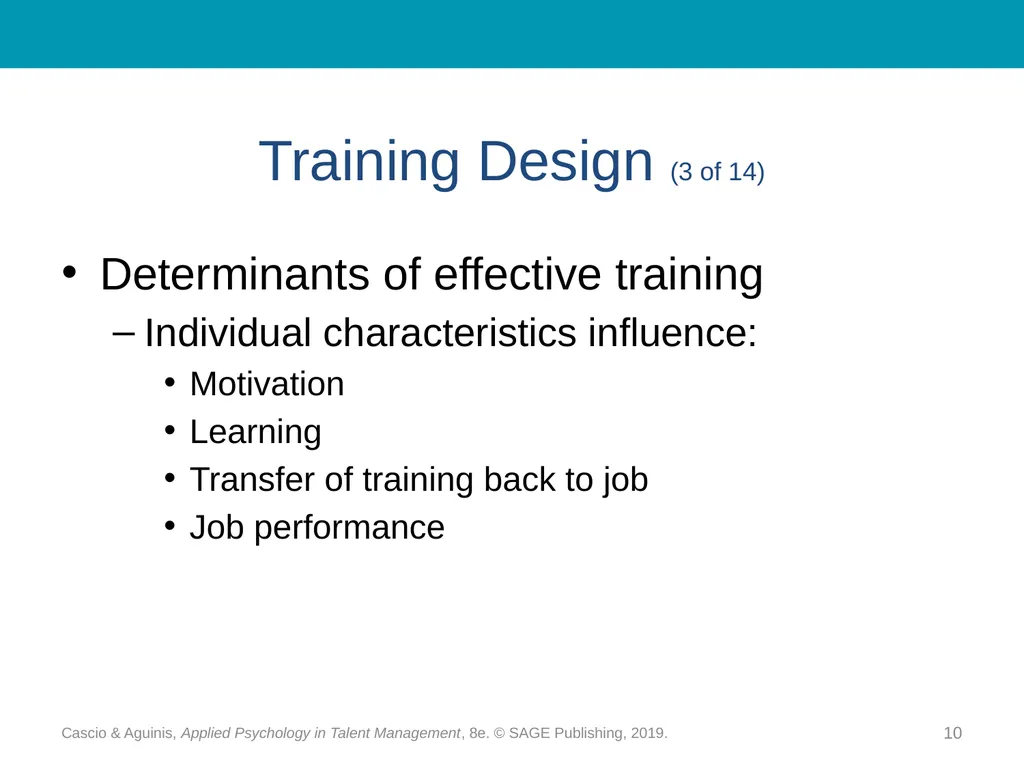 Chapter 15 Training and Development: - slide 10 of 30