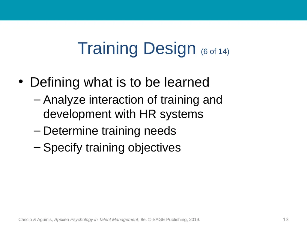 Chapter 15 Training and Development: - slide 13 of 30