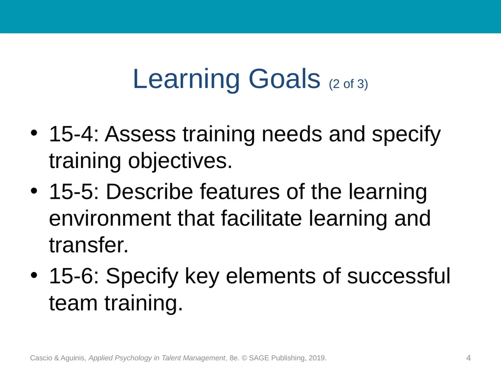 Chapter 15 Training and Development: - slide 4 of 30