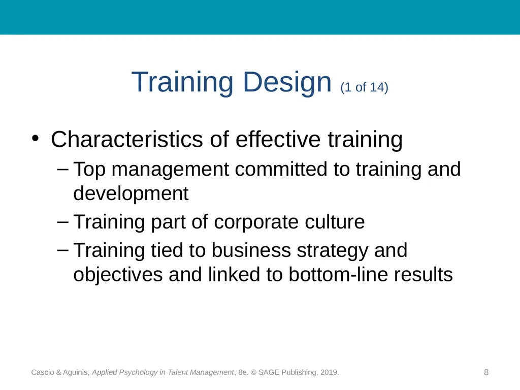 Chapter 15 Training and Development: - slide 8 of 30