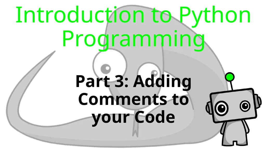 Introduction to Python Programming Part 3: Adding - slide 1 of 20