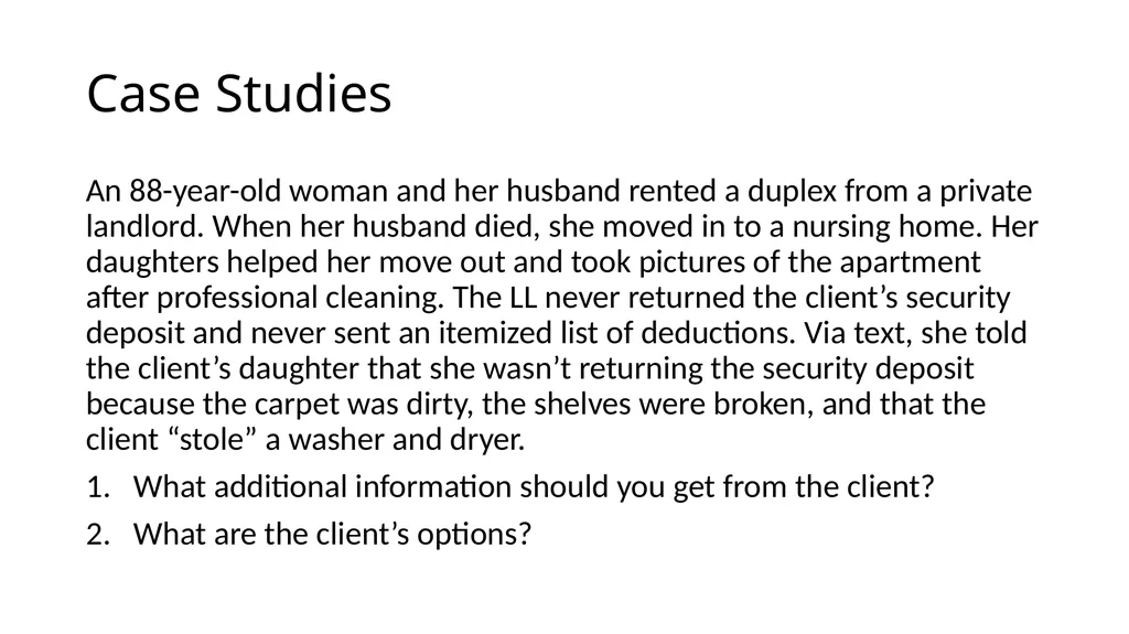 Housing EBS Basic Training Agenda EBS Role - slide 43 of 46
