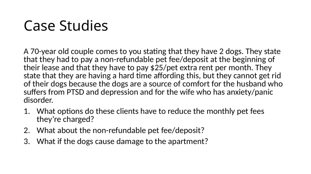 Housing EBS Basic Training Agenda EBS Role - slide 44 of 46