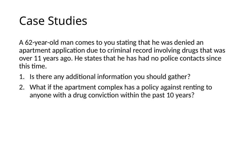 Housing EBS Basic Training Agenda EBS Role - slide 45 of 46