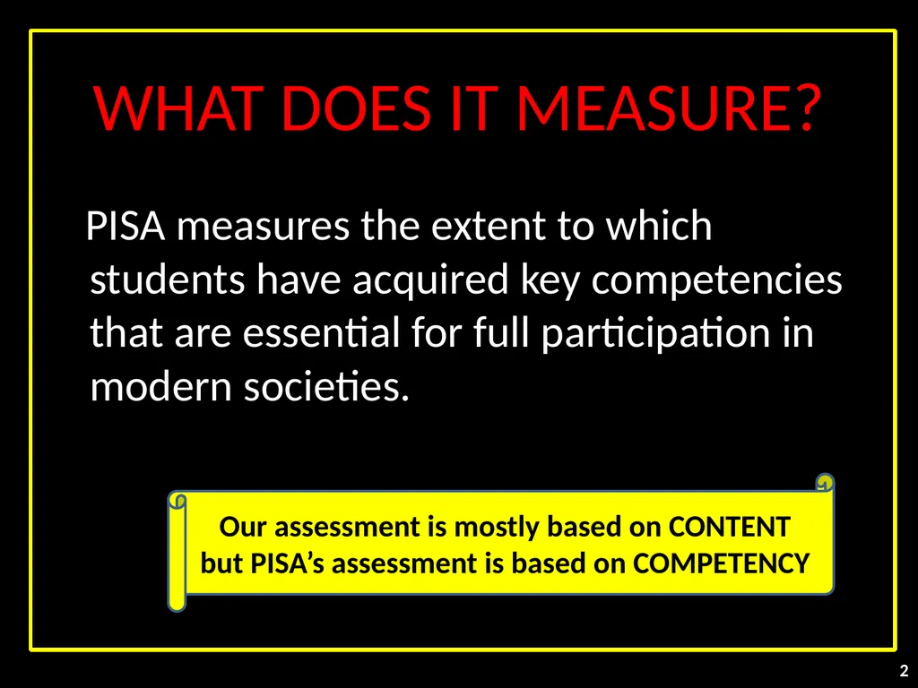 PISA - 2021 Why , What & How An Overview - slide 3 of 25