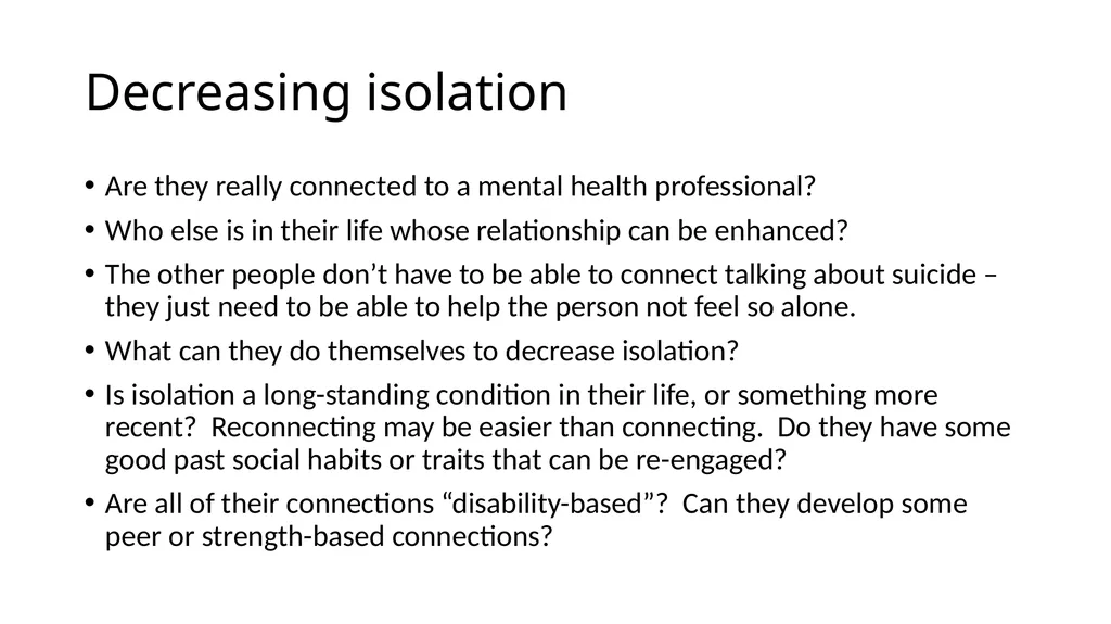 Person-Centered Approaches to Suicide Prevention - slide 13 of 26
