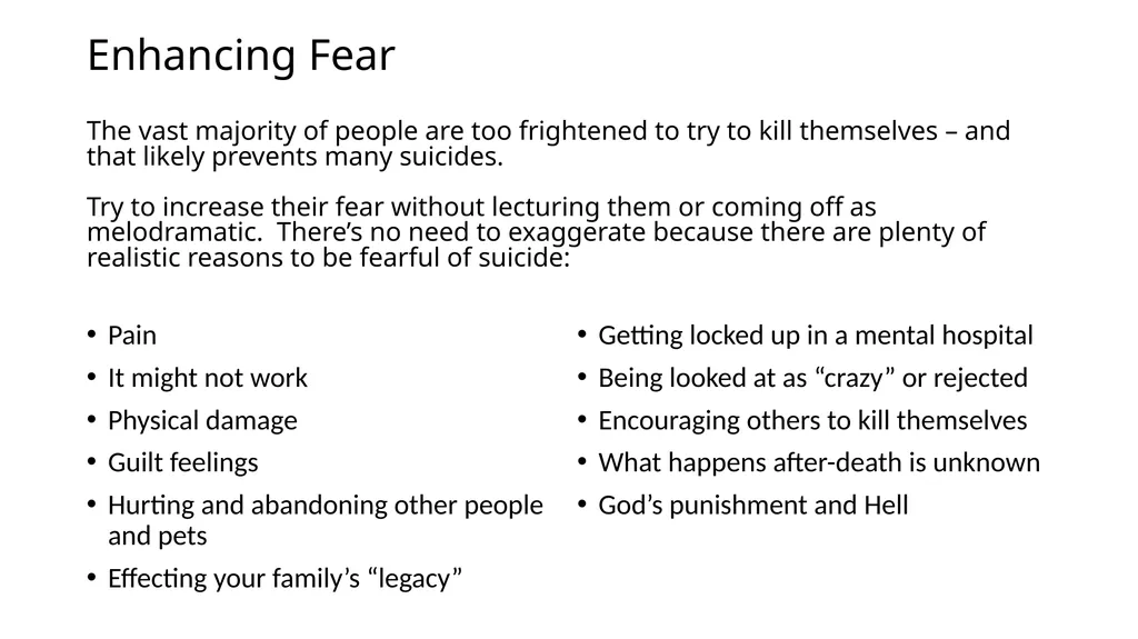 Person-Centered Approaches to Suicide Prevention - slide 15 of 26