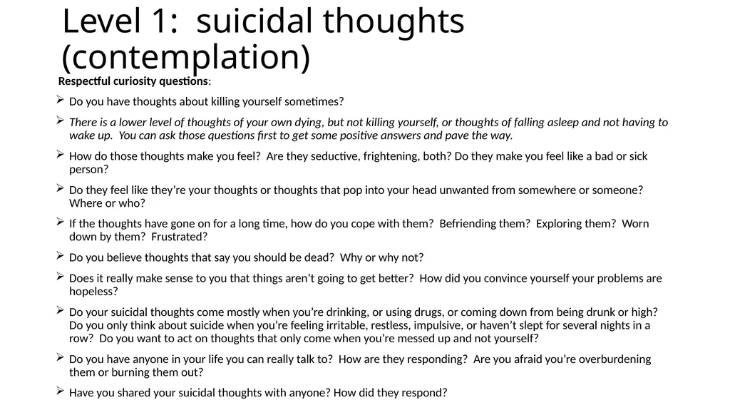 Person-Centered Approaches to Suicide Prevention - slide 11 of 26