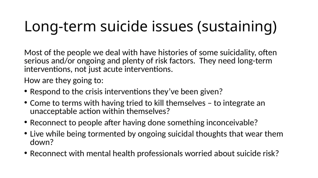 Person-Centered Approaches to Suicide Prevention - slide 19 of 26