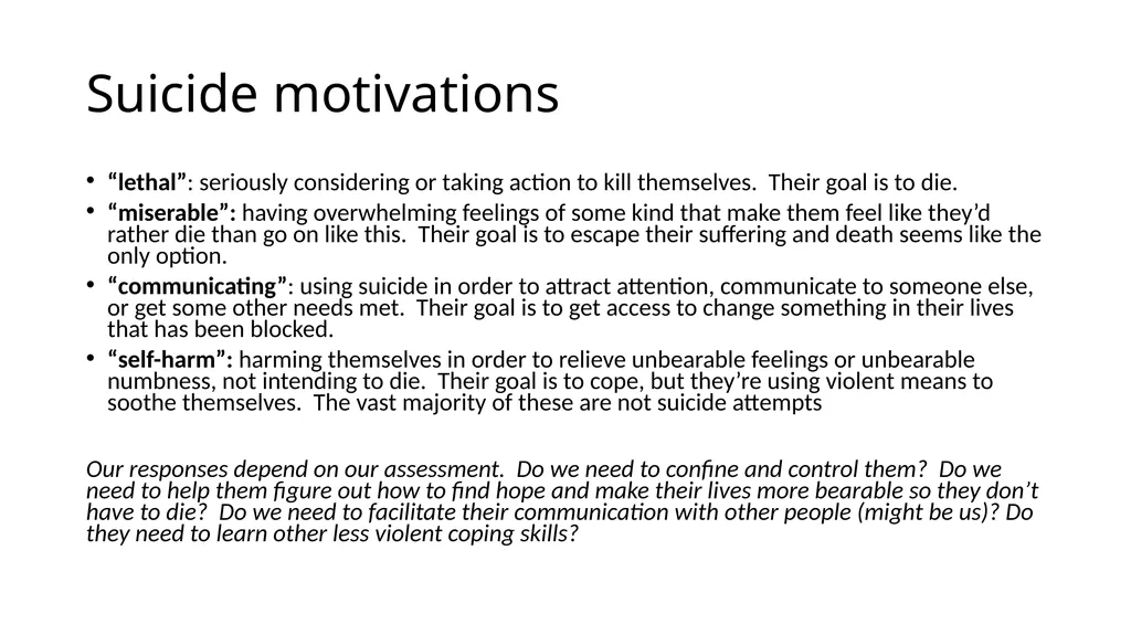Person-Centered Approaches to Suicide Prevention - slide 3 of 26