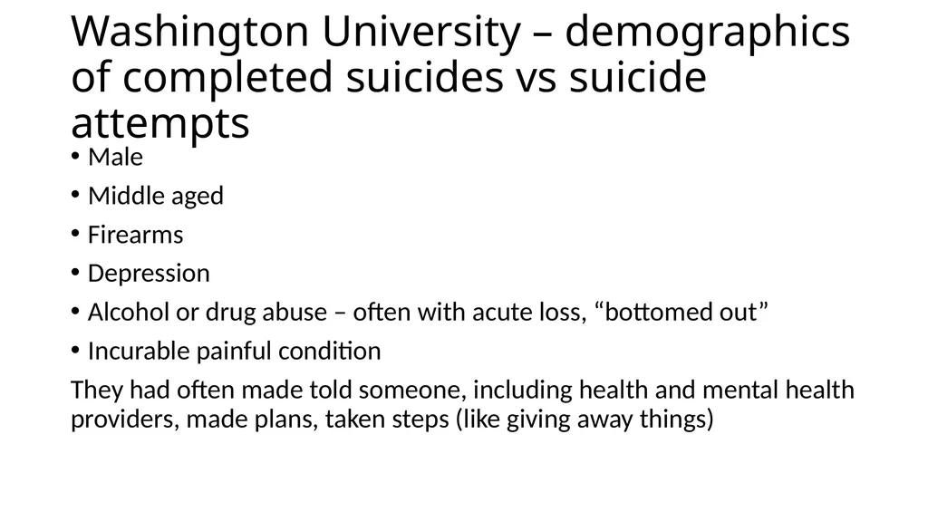 Person-Centered Approaches to Suicide Prevention - slide 2 of 26