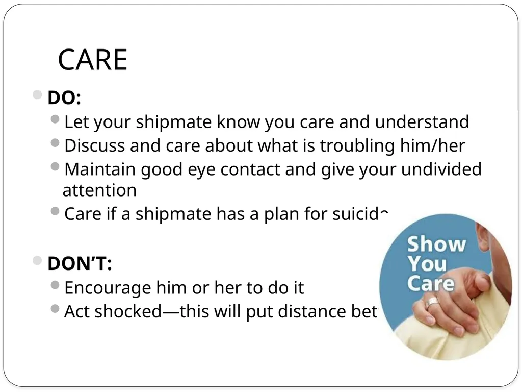 Suicide Awareness and Prevention Learning Topics - slide 10 of 15
