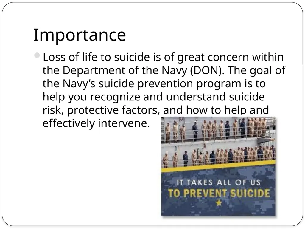 Suicide Awareness and Prevention Learning Topics - slide 3 of 15