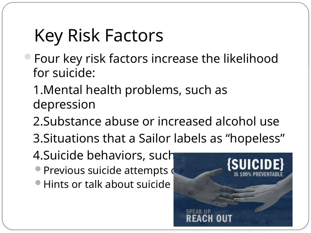 Suicide Awareness and Prevention Learning Topics - slide 6 of 15