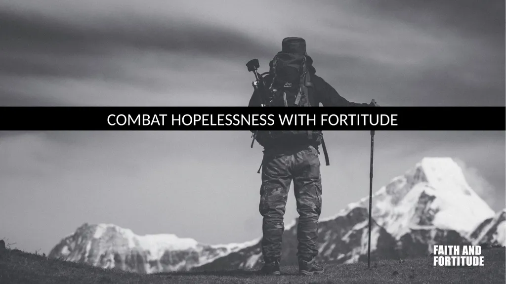 FAITH AND FORTITUDE TWO MAJOR CHALLENGES WE FACE - slide 30 of 32