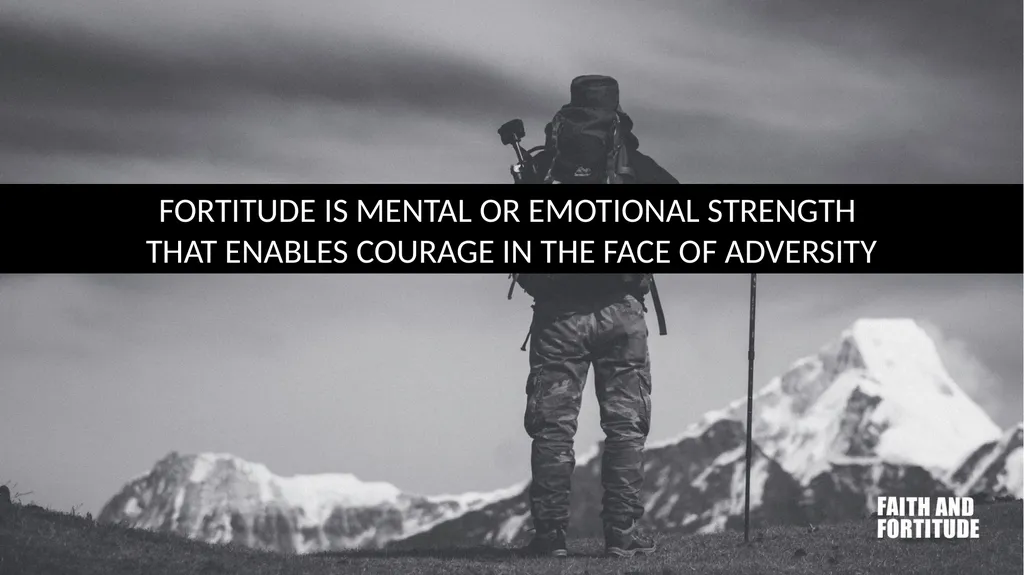FAITH AND FORTITUDE TWO MAJOR CHALLENGES WE FACE - slide 11 of 32