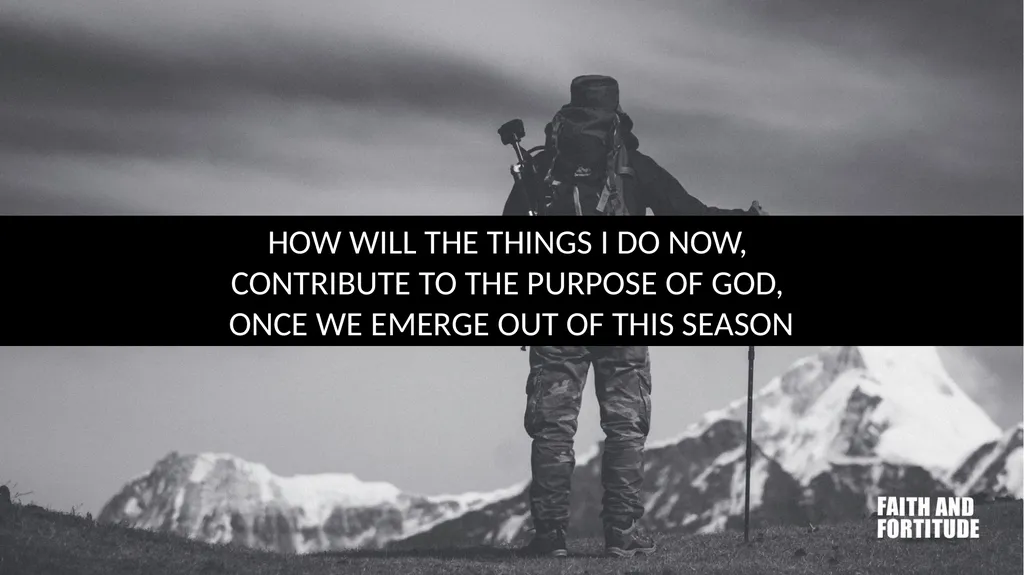FAITH AND FORTITUDE TWO MAJOR CHALLENGES WE FACE - slide 27 of 32
