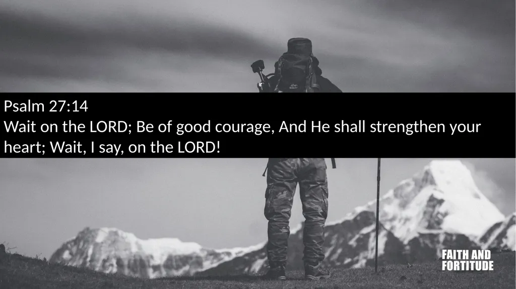 FAITH AND FORTITUDE TWO MAJOR CHALLENGES WE FACE - slide 13 of 32