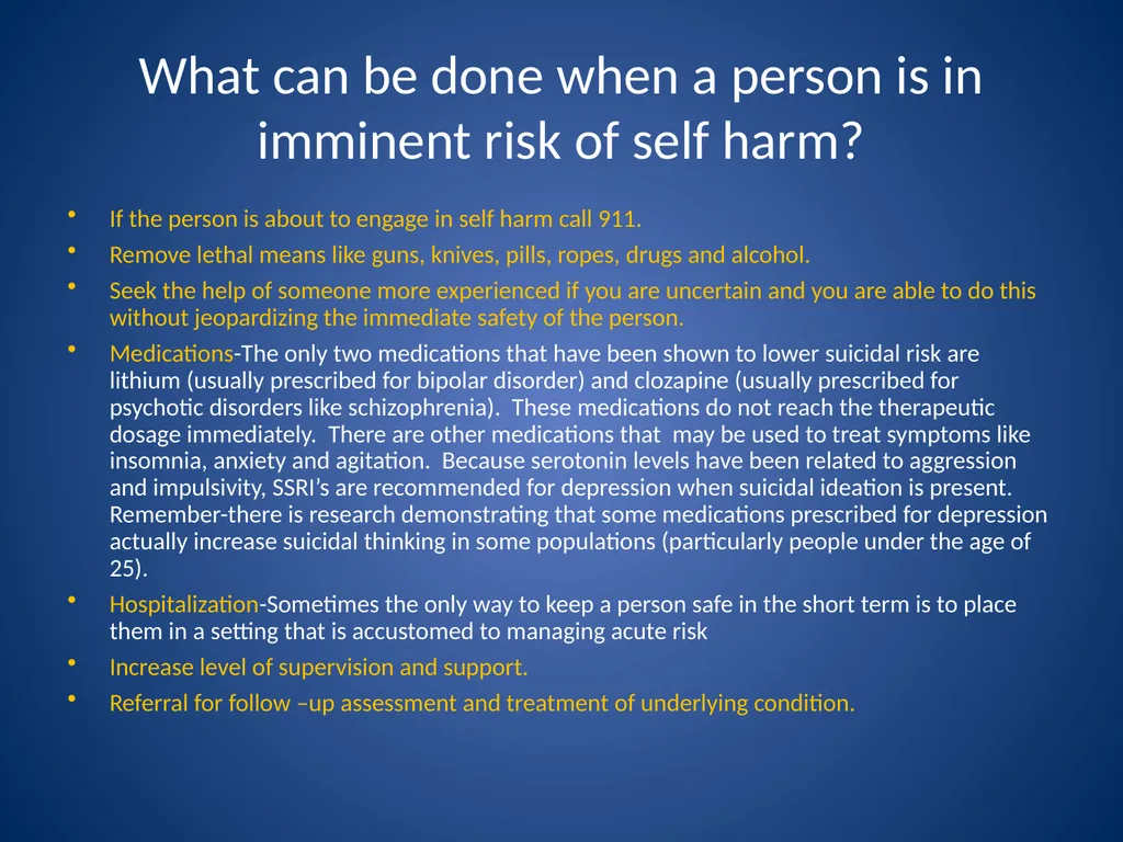 Basic Suicide Risk Assessment Stacey Moody McHenry - slide 18 of 19