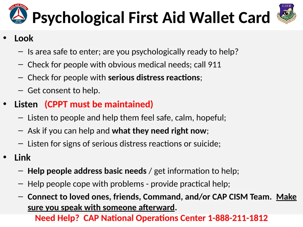 Look, Listen, and Link (LLL) Basic Psychological - slide 23 of 31