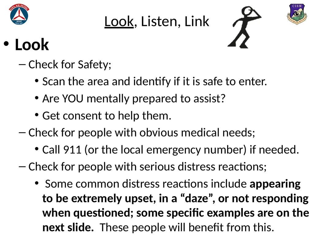 Look, Listen, and Link (LLL) Basic Psychological - slide 11 of 31