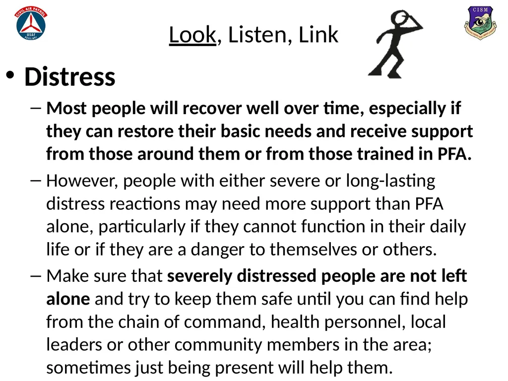 Look, Listen, and Link (LLL) Basic Psychological - slide 13 of 31