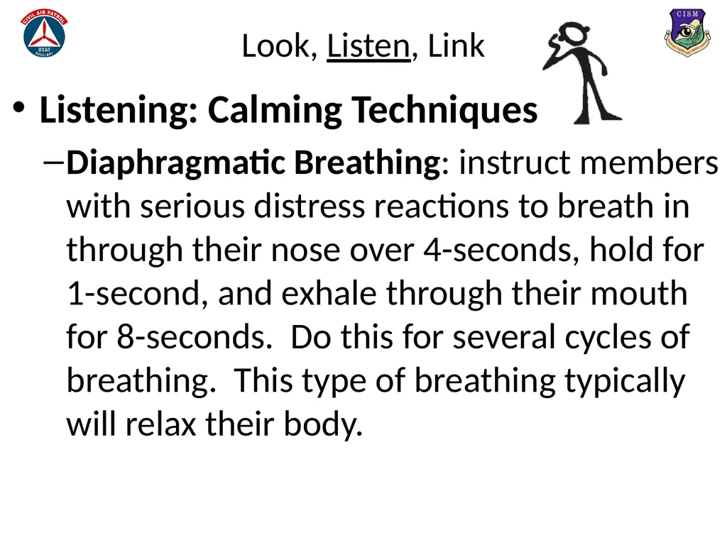 Look, Listen, and Link (LLL) Basic Psychological - slide 19 of 31