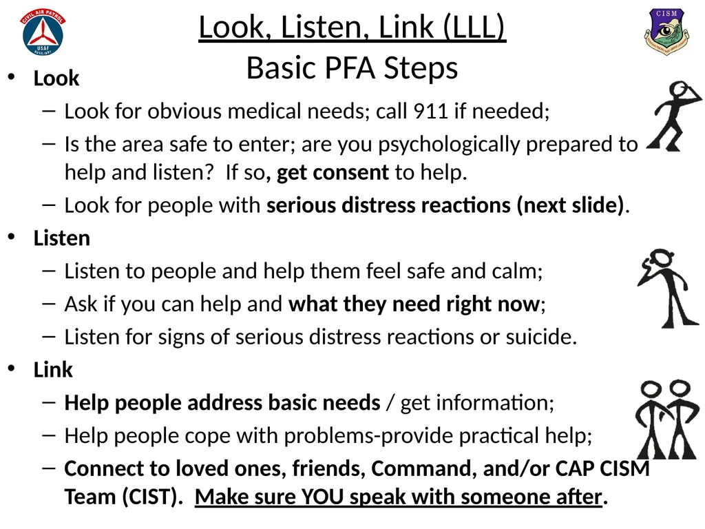 Look, Listen, and Link (LLL) Basic Psychological - slide 10 of 31