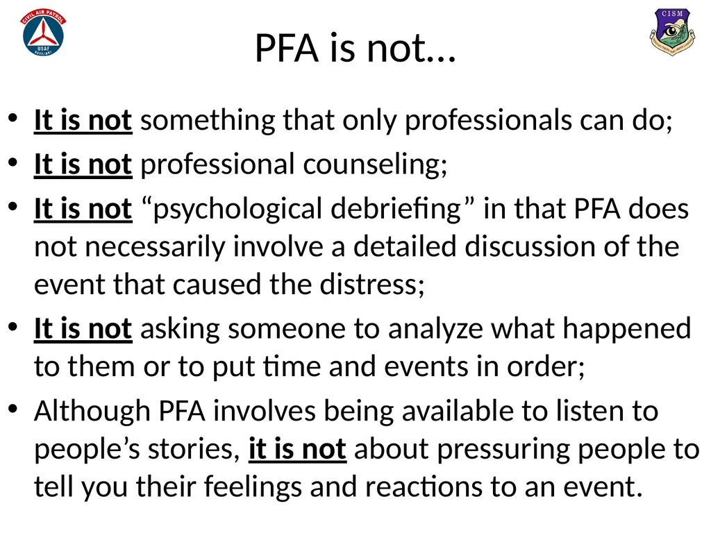 Look, Listen, and Link (LLL) Basic Psychological - slide 7 of 31