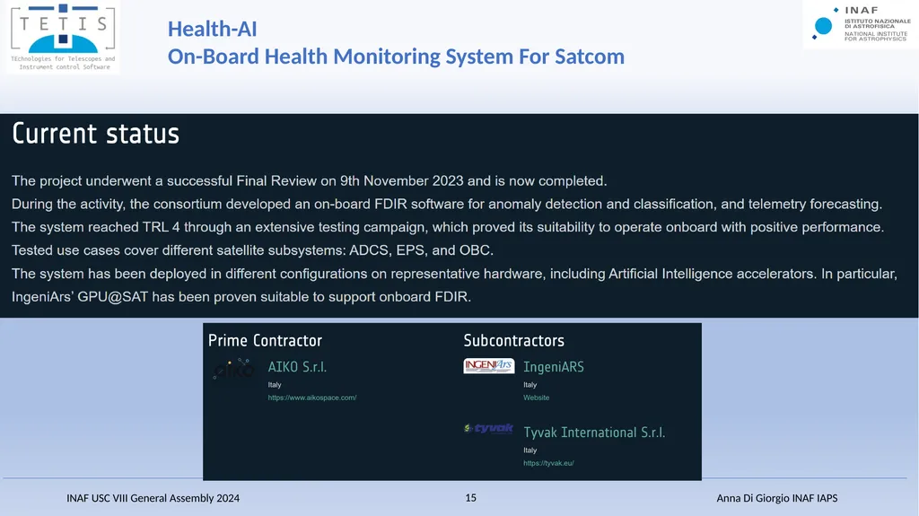 Fault-Detection, Isolation and Recovery (FDIR) - slide 15 of 15