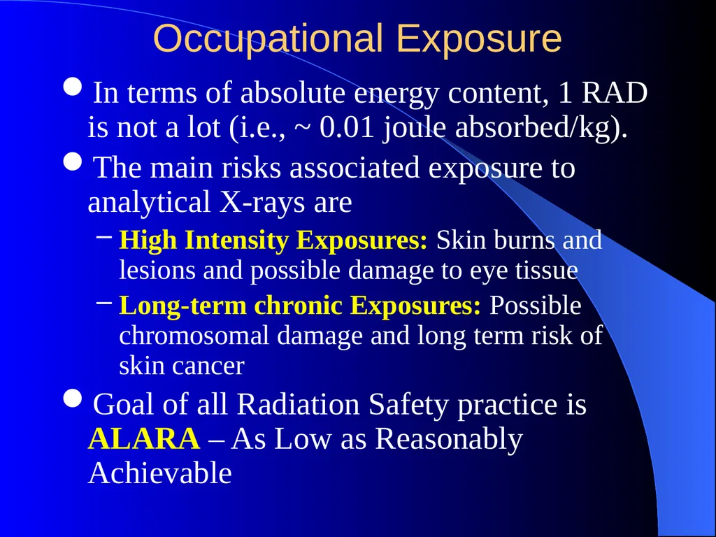 Radiation Safety for X-ray Diffraction Overview of - slide 13 of 20