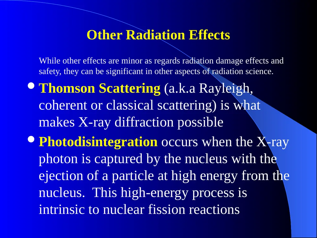 Radiation Safety for X-ray Diffraction Overview of - slide 9 of 20