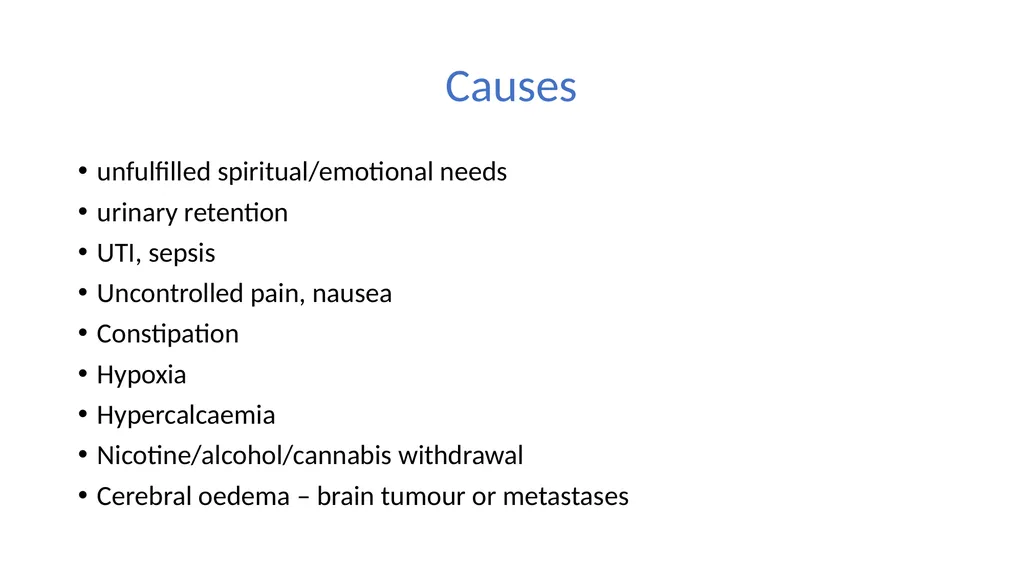 Terminal Agitation Martlets hospice What this talk - slide 8 of 17