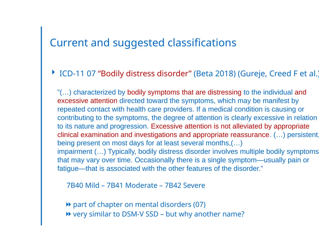 “Somatic Symptom Disorders in Primary Care” - slide 26 of 31