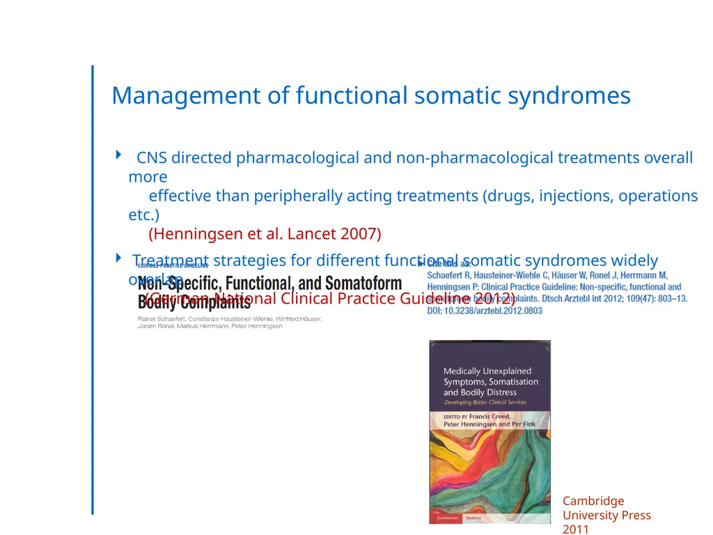 “Somatic Symptom Disorders in Primary Care” - slide 20 of 31