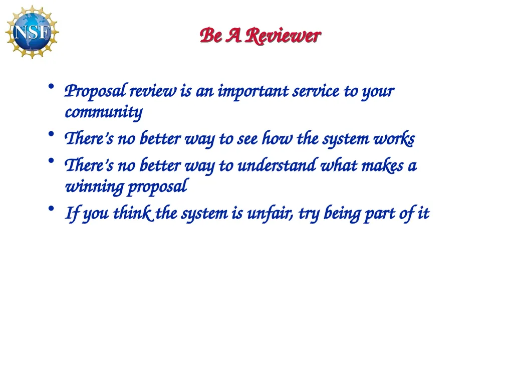 Competitive Proposal Writing 2011 CAREER Award - slide 91 of 94