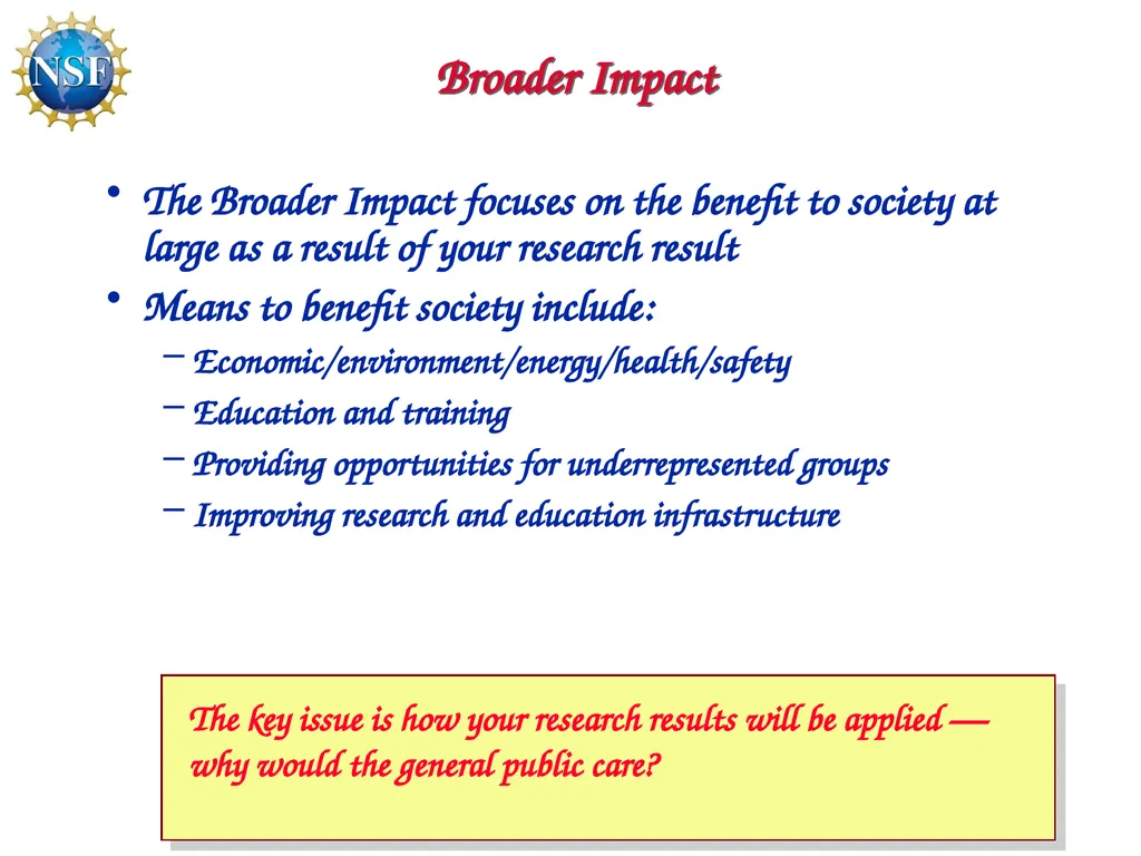 Competitive Proposal Writing 2011 CAREER Award - slide 63 of 94