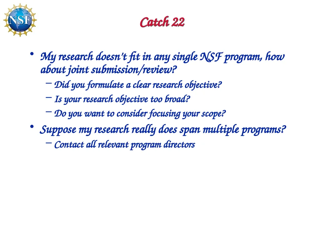 Competitive Proposal Writing 2011 CAREER Award - slide 47 of 94
