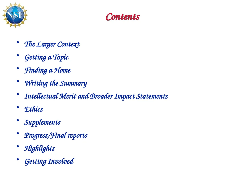 Competitive Proposal Writing 2011 CAREER Award - slide 2 of 94