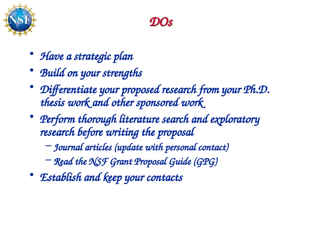Competitive Proposal Writing 2011 CAREER Award - slide 13 of 94