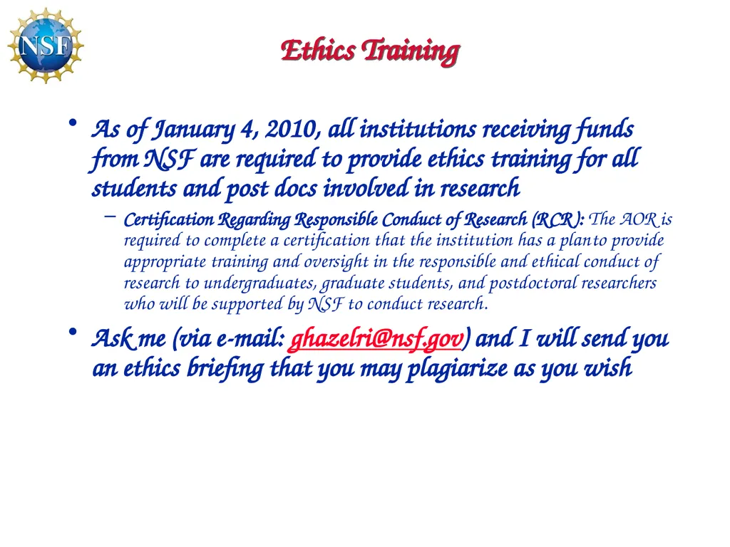 Competitive Proposal Writing 2011 CAREER Award - slide 74 of 94