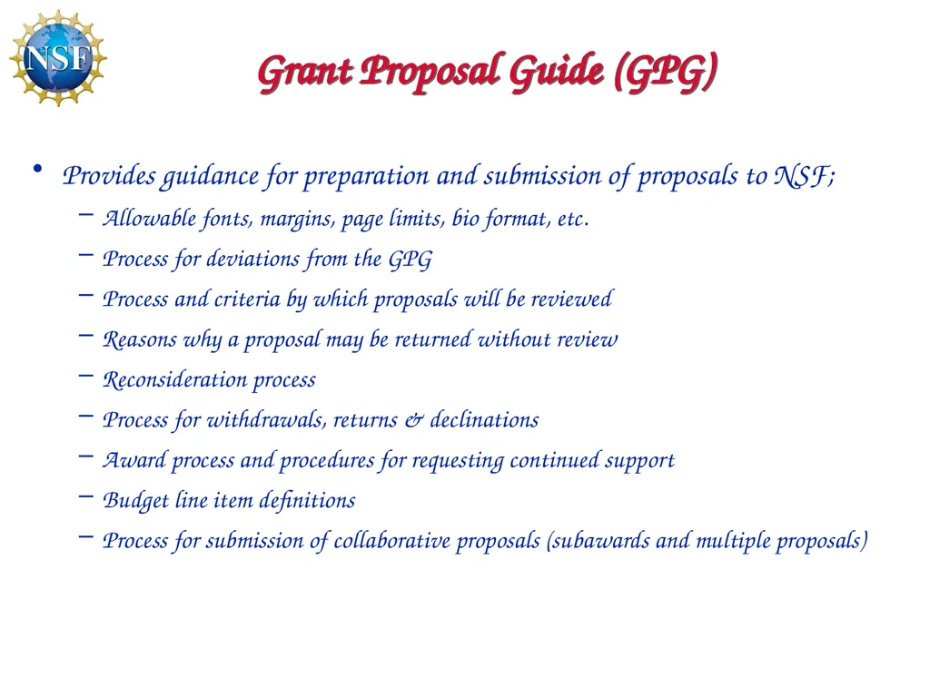 Competitive Proposal Writing 2011 CAREER Award - slide 22 of 94
