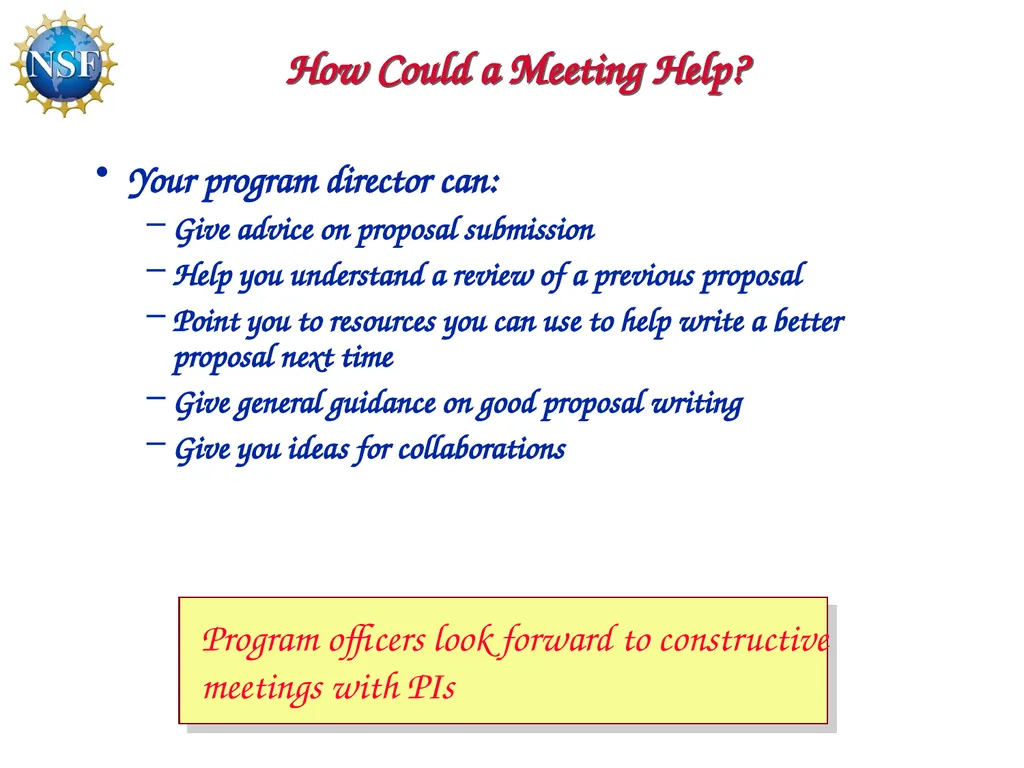 Competitive Proposal Writing 2011 CAREER Award - slide 49 of 94